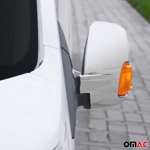 Ford Transit Mirror Cover - Omac - ABS Matte Silver - Chrome - 2015-2025